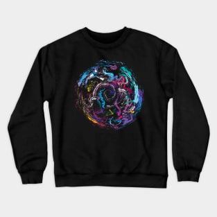Creative Colorful Motion Swirl Crewneck Sweatshirt